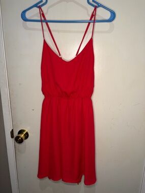 Shasa Red Spaghetti-Strap Mini Dress